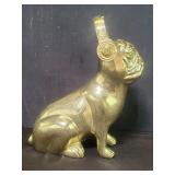 Z Gallerie brass tone aluminum bull dog figure