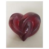 Lalique crystal "coeur Entrslaces " heart