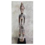 African carved wood nude statue