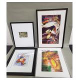 Four signed prints