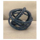 Orbit hand blown glass infinite knot / art