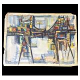 Vintage P. Resnack signed watercolor painting