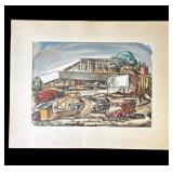 1953 P. Resnack signed watercolor painting