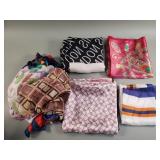 Group of silk scarves