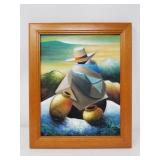 Aluna signed oil on canvas