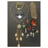 Group of costume jewelry