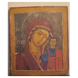 Antique Russian icon Our Lady of Kazan