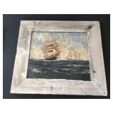 Vintage maritime print on canvas