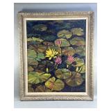 Signed Fulignot Mid-century impressionist oil on