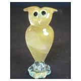 Vintage Murano hand blown glass owl figure