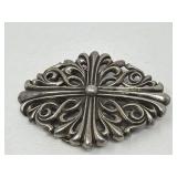 Vintage celtic style silver belt buckle