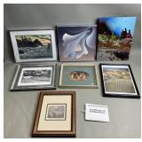 Group of prints some signed box lot