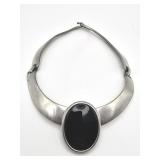 Vintage Ben-Amun signed silver tone choker