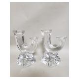 Daum France crystal candle sticks