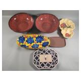 Group of pottery bowls and plates