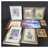 Group of prints, etchings and lithographs.