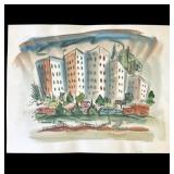 1949 P. Resnack signed watercolor painting