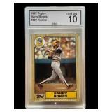 1987 Topps Barry Bonds rookie graded 10