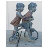 Bronze garden statue