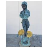 Bronze garden statue