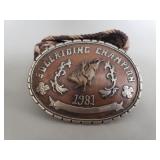 1981 Bullriding  Championship trophy copper and