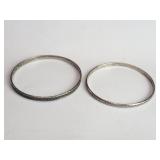 Pair of Mexican sterling silver bracelets