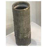 Vintage studio green dripped ceramic vase