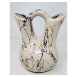 Signed Navajo horsehair pottery wedding vase