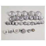 Group of vintage military buttons