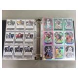 Binder of NFL trading cards