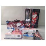 Group of star Wars action figurines and toys