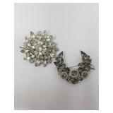 Pair of vintage Weiss brooches