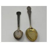 Pair of sterling silver souvenirs spoons
