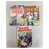 3 vintage comic books Gang Buster, Police Trap,