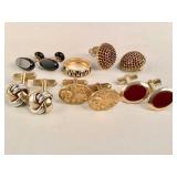5 pairs of vintage cufflinks, including