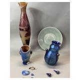 Group of vintage Roseville pottery vase, art