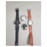 Group of vintage automatic and quartz wristwatches
