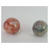 Fire quartz and scenic quartz spheres