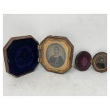 Pair of Victorian gold plated daguerreotype case