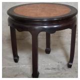 Century Furniture-style side table with burl wood