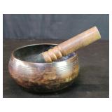Vintage Tibetan brass singing bowl