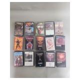 Group of vintage classic rock cassettes, Van