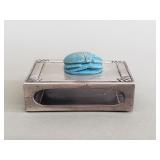 vintage sterling silver matchbox holder with