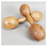 Antique wooden dumbells