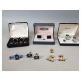 Vintage cufflinks & tie tack sets