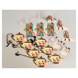 12 vintage Art Deco-era bridge tally cards