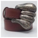 Vintage sterling silver belt buckle set