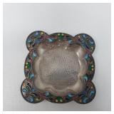 Sterling silver 1000 hand hammered trinket dish