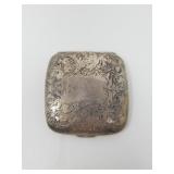 Antique sterling silver engraved cigarette case