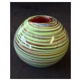 Hand blown art glass vase